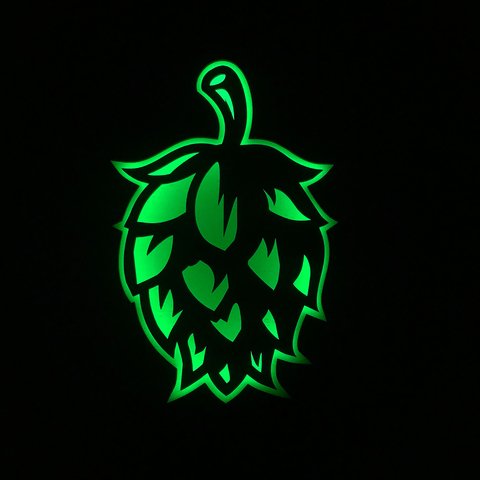 Painel Luminoso Lúpulo Cerveja Led Verde - comprar online