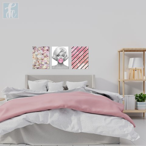 Placa Decor Kit Trio - Marilyn Monroe