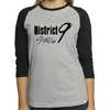 Camiseta Straykids District 9 Raglan Mescla Babylook 3/4