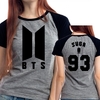 Camiseta Bts Suga 93 Logo Novo Kpop Babylook Mescla