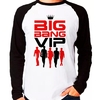 Camiseta Bigbang Vip Kpop Raglan Manga Longa