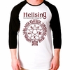Camiseta Hellsing Anime Raglan Manga 3/4 Unissex
