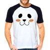 Camiseta Raglan Panda Face Cute