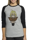 Camiseta Mavis Fairy Tail Anime Raglan Mescla Babylook 3/4