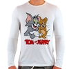 Camiseta Branca Longa Tom E Jerry