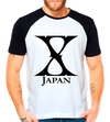 Camiseta Banda X Japan Xjapan Jrock Raglan Manga Curta