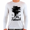 Camiseta Branca Longa Fallout 4 Mushroom Game