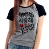 Camiseta I S2 3 Amo Kpop Kpop Babylook Mescla