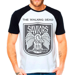 Camiseta The Walking Dead Saviors Twd Raglan Manga Curta na internet