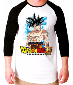 Camiseta Dragon Ball Super Goku Raglan Manga 3/4 Unissex - comprar online