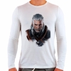 Camiseta Branca Manga Longa The Witcher 3 Geralt