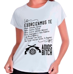 Camiseta Babylook Série Supernatural Exorcismo Dean E Sammy na internet