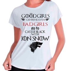 Camiseta Game Of Thrones Got Jon Snow Stark Série Babylook