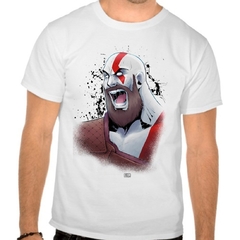 Camiseta Branca God Of War 4 Kratos na internet