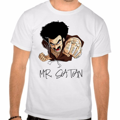 Camiseta Branca Mr. Satan Dragon Ball Dbz - E-Anime Store