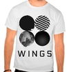 Camiseta Bangtan Boys Bts Wings Kpop Branca Masculina