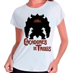 Camiseta Caçadores De Trolls Hunters Série Babylook Feminina na internet