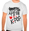 Camiseta Branca Eu Amo Kpop S2 Kpop Dance Kpop Heart Kpop