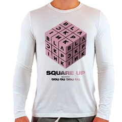 Camiseta Black Pink Square Up Ddu-du Kpop Branca Manga Longa na internet