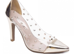 Sapatos femininos scarpins transparência