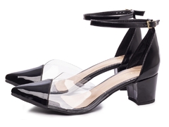Sapato Scarpin Salto Bloco Grosso Baixo Arrasadora - Viviany Leal Store