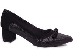 Sapato Scarpin Salto Bloco Grosso Baixo Arrasadora - Viviany Leal Store