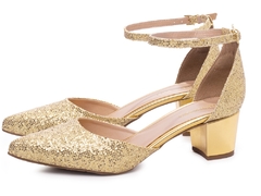 Sapato Scarpin Salto Bloco Grosso Baixo Arrasadora - comprar online