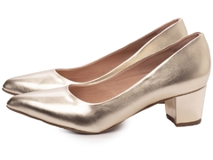 Sapato Scarpin Salto Bloco Grosso Baixo Arrasadora - Viviany Leal Store