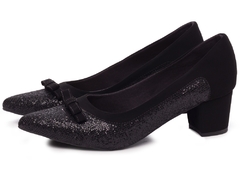 Sapato Scarpin Salto Bloco Grosso Baixo Arrasadora - Viviany Leal Store