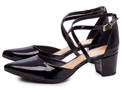 Sapato Scarpin Salto Bloco Grosso Baixo Arrasadora - Viviany Leal Store