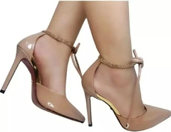 Sapatos femininos Scarpins festa strass