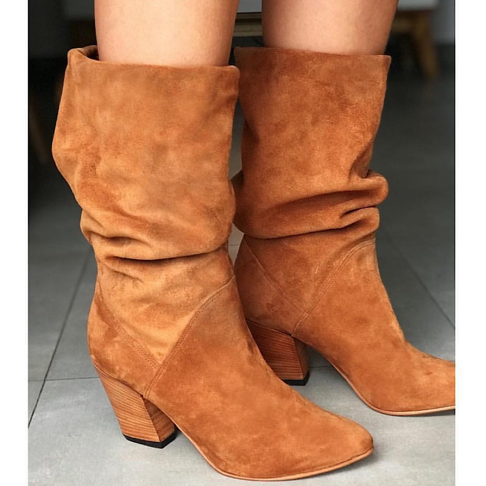 Bota Arrugada Piel de Gamuza SALMA #340 - LYNCH