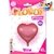 GLOBO METALIZADO FORMAS 45 CM - CORAZON ROSA