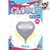 GLOBO METALIZADO FORMAS 45 CM - CORAZON PLATEADO
