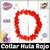 COLLAR HAWAII HULA FLORES ROJO