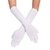GUANTES DE DAMA/ CHARLESTON BLANCOS 55cm (par)