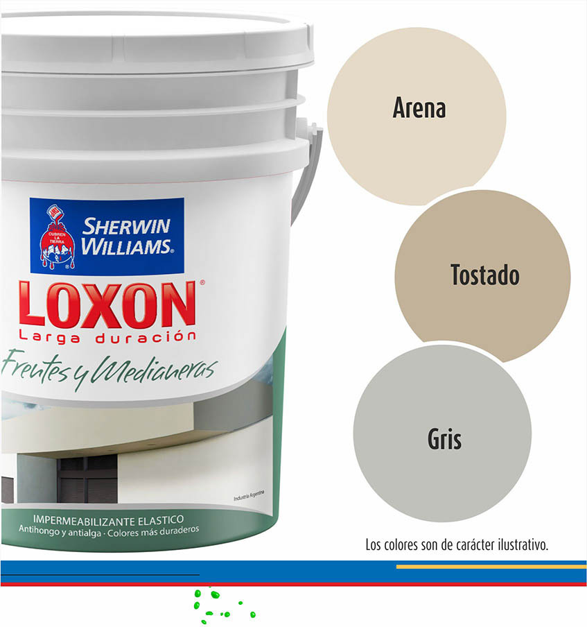 Loxon SHERWIN WILLIAMS Frentes y Medianeras Impermeable Colores Listos