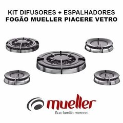 Kit Queimador + Espalhador Fogão Mueller 5 Bocas Piacere