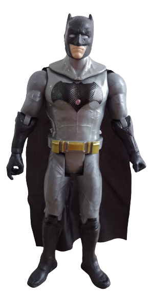 Muñeco Articulado Batman traje gris y negro