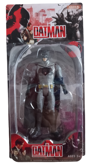 Muñeco Articulado Batman traje gris y negro