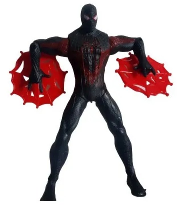 Muñeco Articulado Spider-Man Negro con telaraña