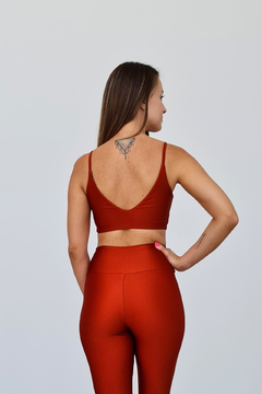 Top Yoga de Alcinha Vermelho Açafrão on internet