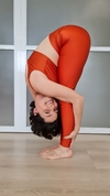Legging Yoga Cintura Alta Laranja Páprica
