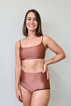Top Yoga de Alcinha Dupla Face Cobre - comprar online