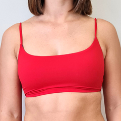 Top Yoga de Alcinha Dupla Face Vermelho e Azul