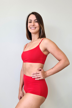 Top Yoga de Alcinha Dupla Face Vermelho e Azul - loja online