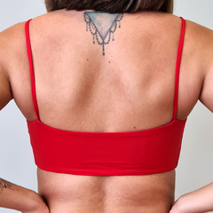 Top Yoga de Alcinha Dupla Face Vermelho e Azul na internet
