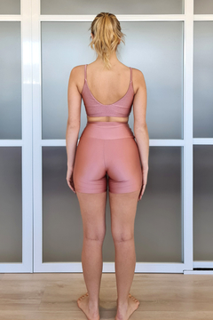 Shorts Yoga Cintura Alta Rose - loja online