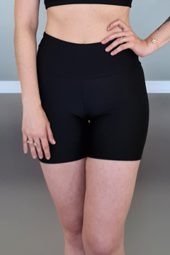 Shorts Yoga Cintura Alta Preto en internet