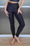 Legging Yoga Cintura Alta Cinza Chumbo